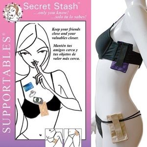 Supportables Secret Stash Travel Pocket Tan Lace